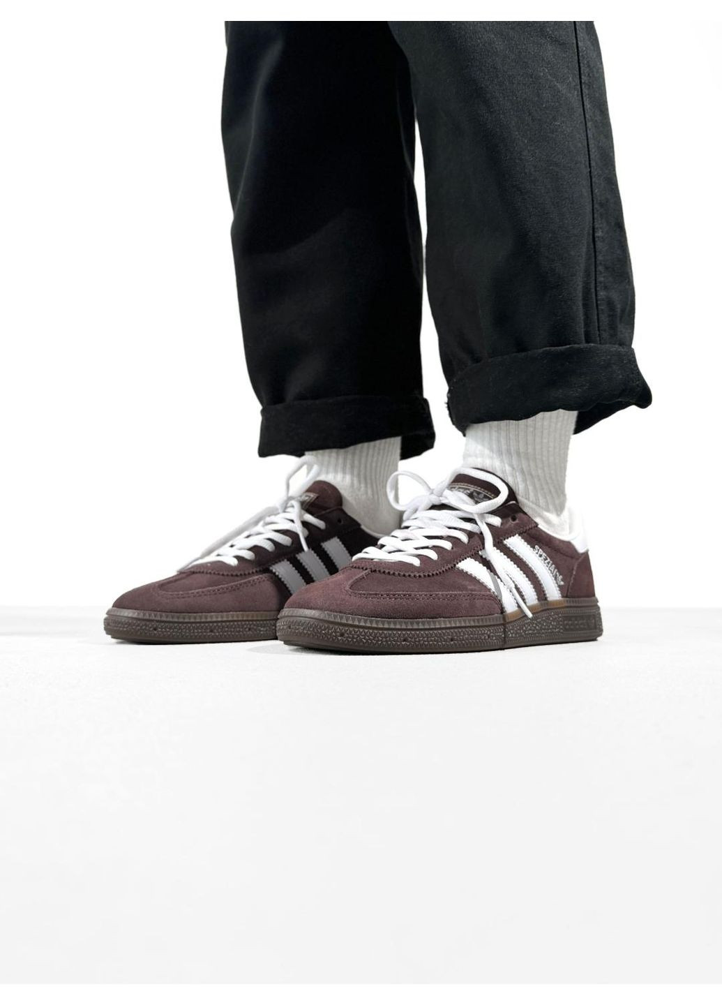 КРОССОВКИ ЖЕНСКИЕ ADIDAS SPEZIAL BROWN WHITE АДИДАС СПЕЦИАЛ No Brand белые демисезоны (367175443)