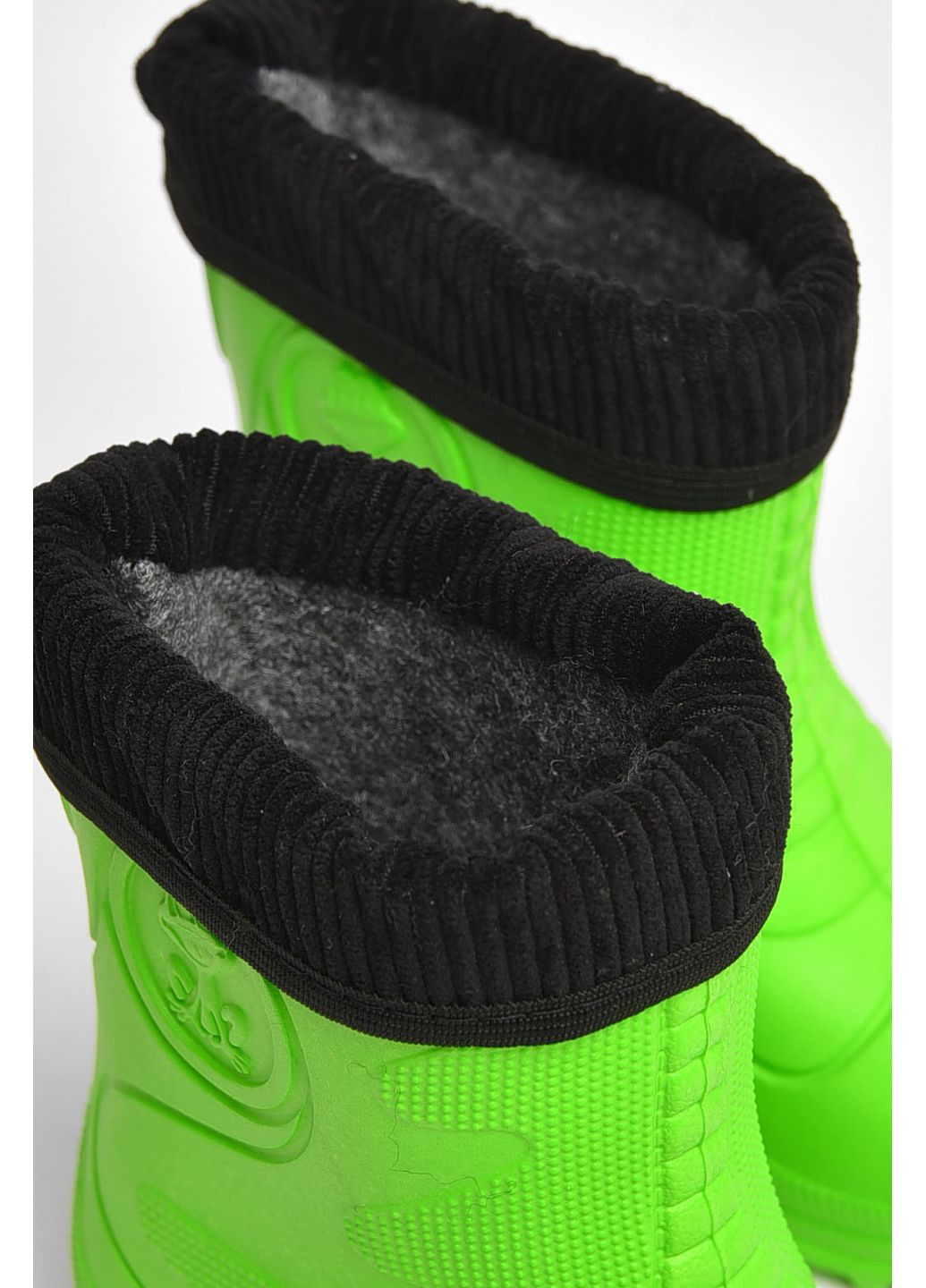 Осенние сапоги пена детские зеленого цвета со сьемным носком Let's Shop