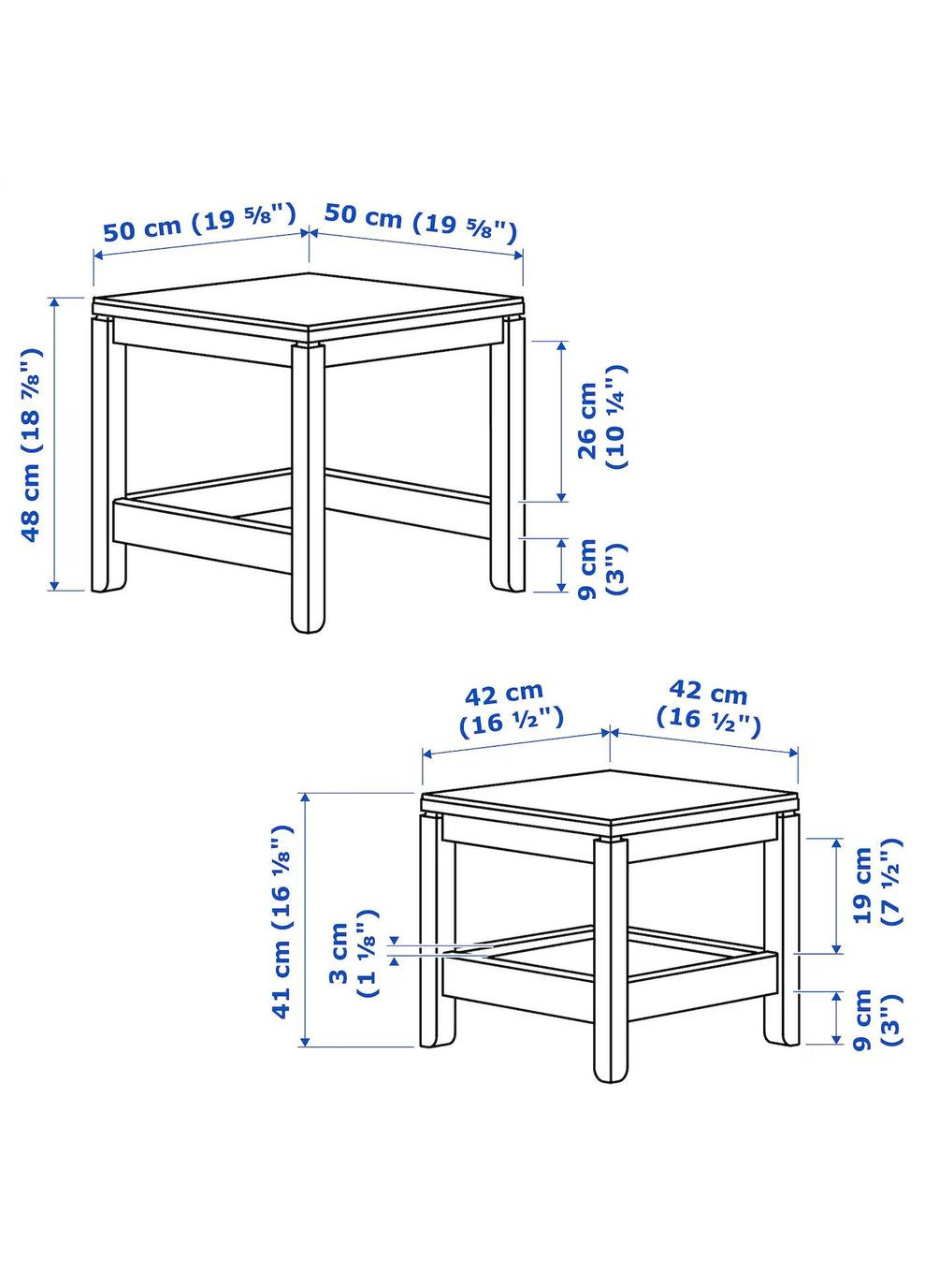 Столи журнальні 2 шт. ІКЕА HAVSTA (60404197) IKEA (278408848)