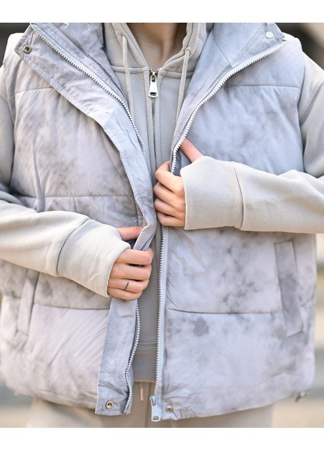 Женский спортивный костюм Milk 3в1 серый No Brand (366065515)