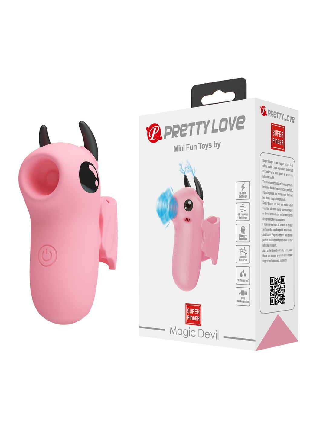 Стимулятор для клитора Magic Devil с сосанием и электростимуляцией,, 6.9 см Pretty Love (361670036)