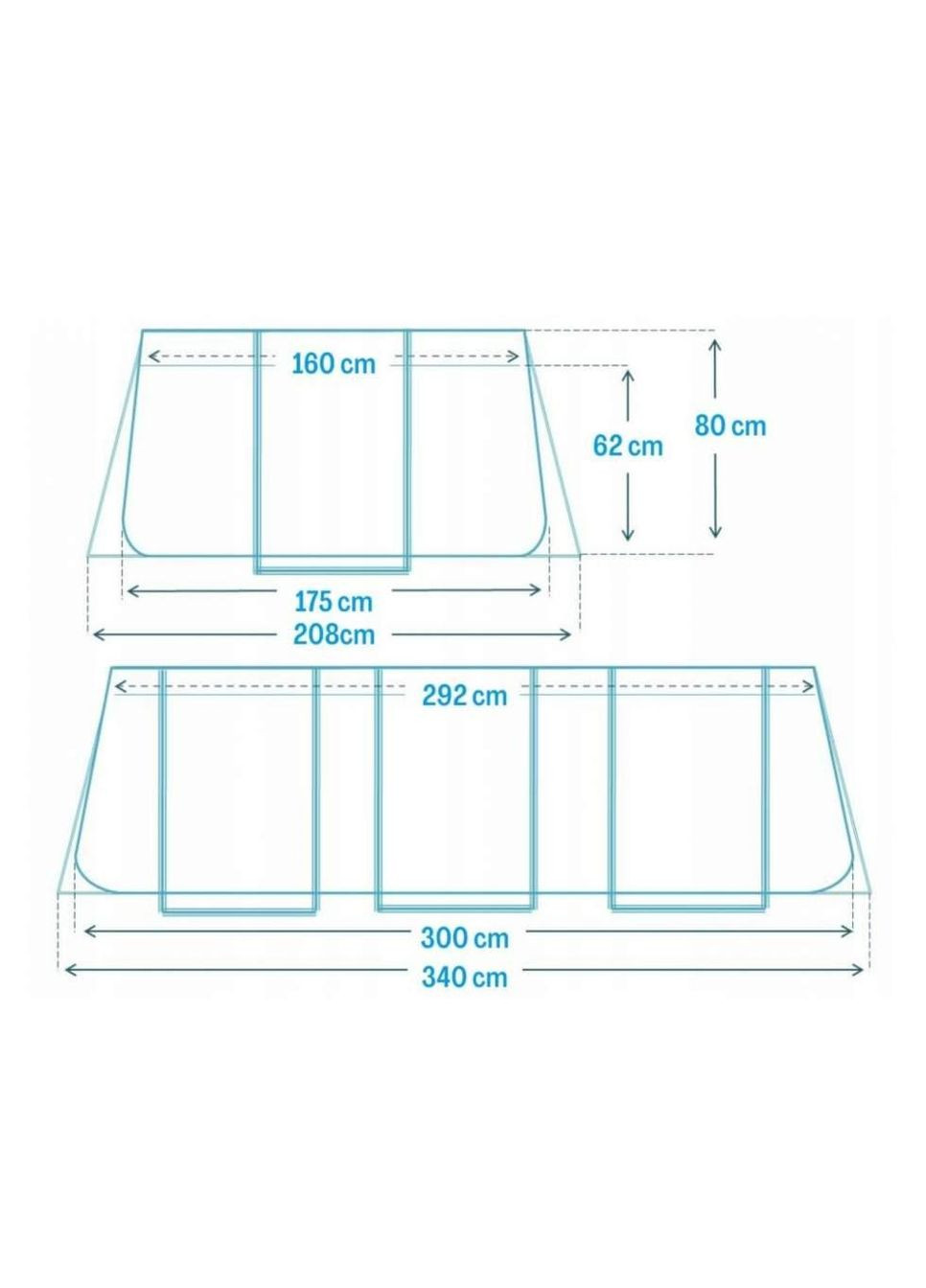 Каркасний басейн Prism Frame Pool 26784 (300 x 175 x 80 см) Intex (323637426)