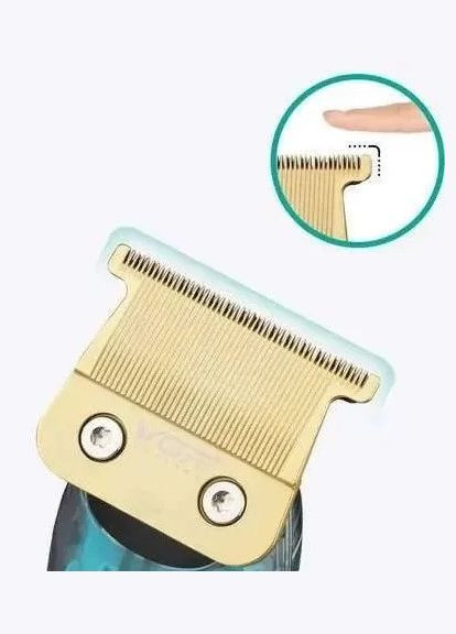 Бездротовий акумуляторний тример машинка для стрижки V-961 із захистом IPX7 змінні насадки VGR (298988082)