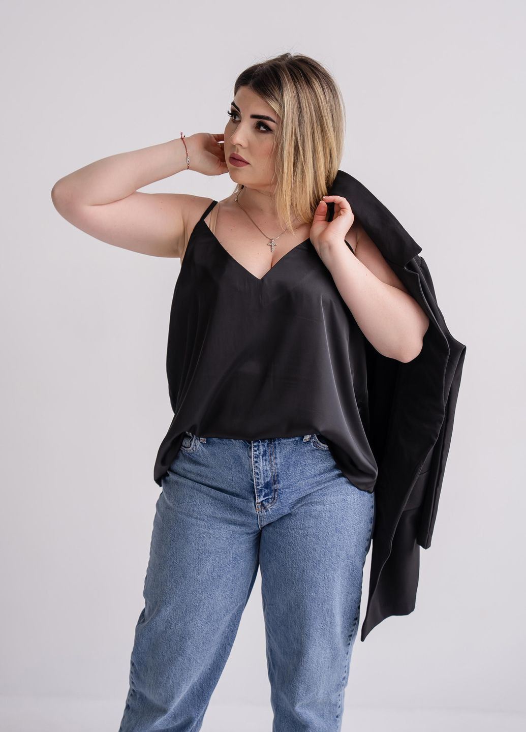 Женская шелковая майка No Brand — 317326906