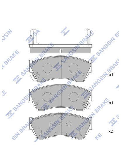 Колодки гальмівні дискові ПЕРЕДН SUZUKI SWIFT II ХЕТЧБЕК (EA, MA) 1.3 1989.03-2005.12 HQ SP2009 HI-Q (362607401)