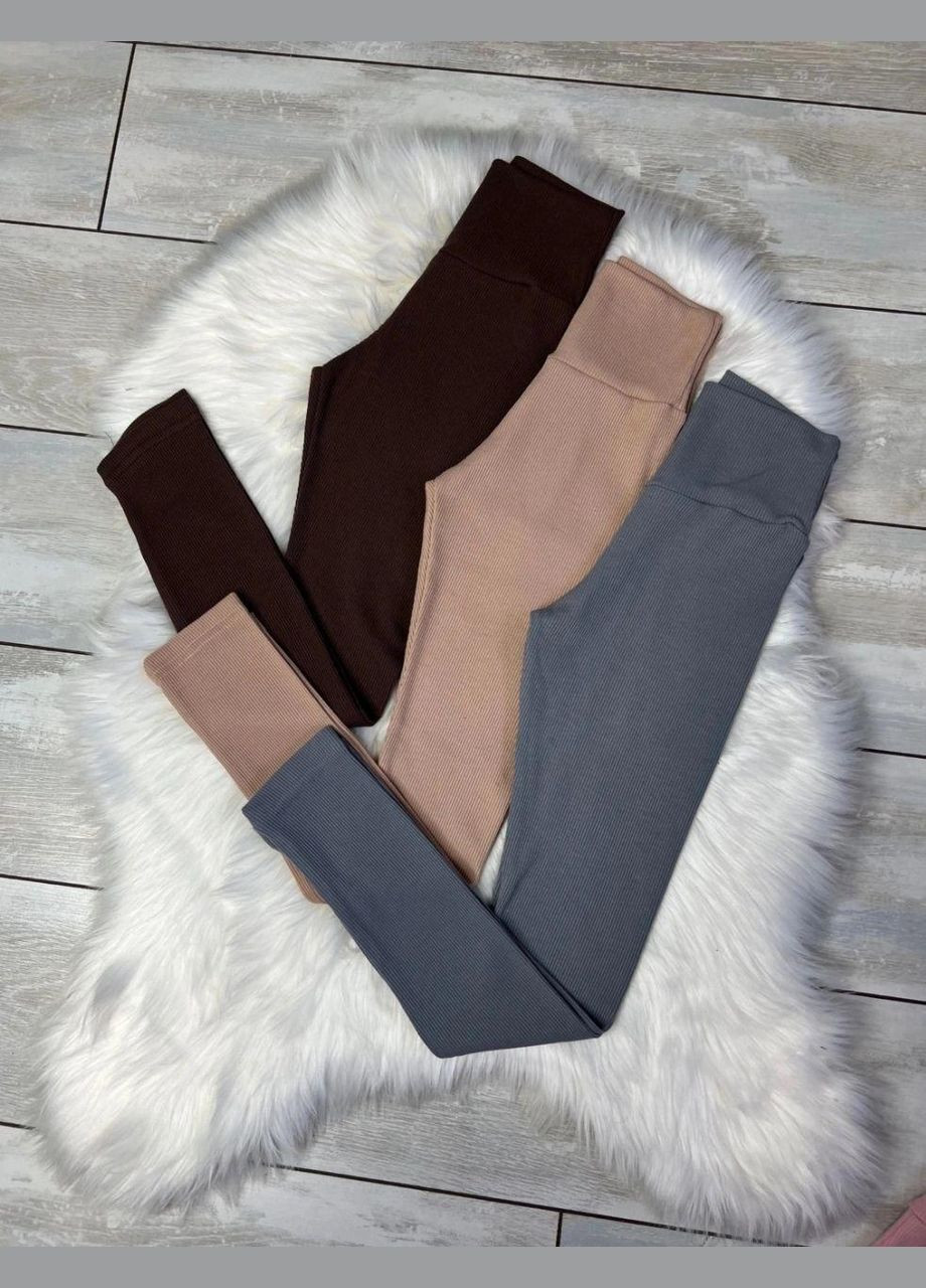 Серые демисезонные лосины детские трикотажные на флисе для девочки серые No Brand