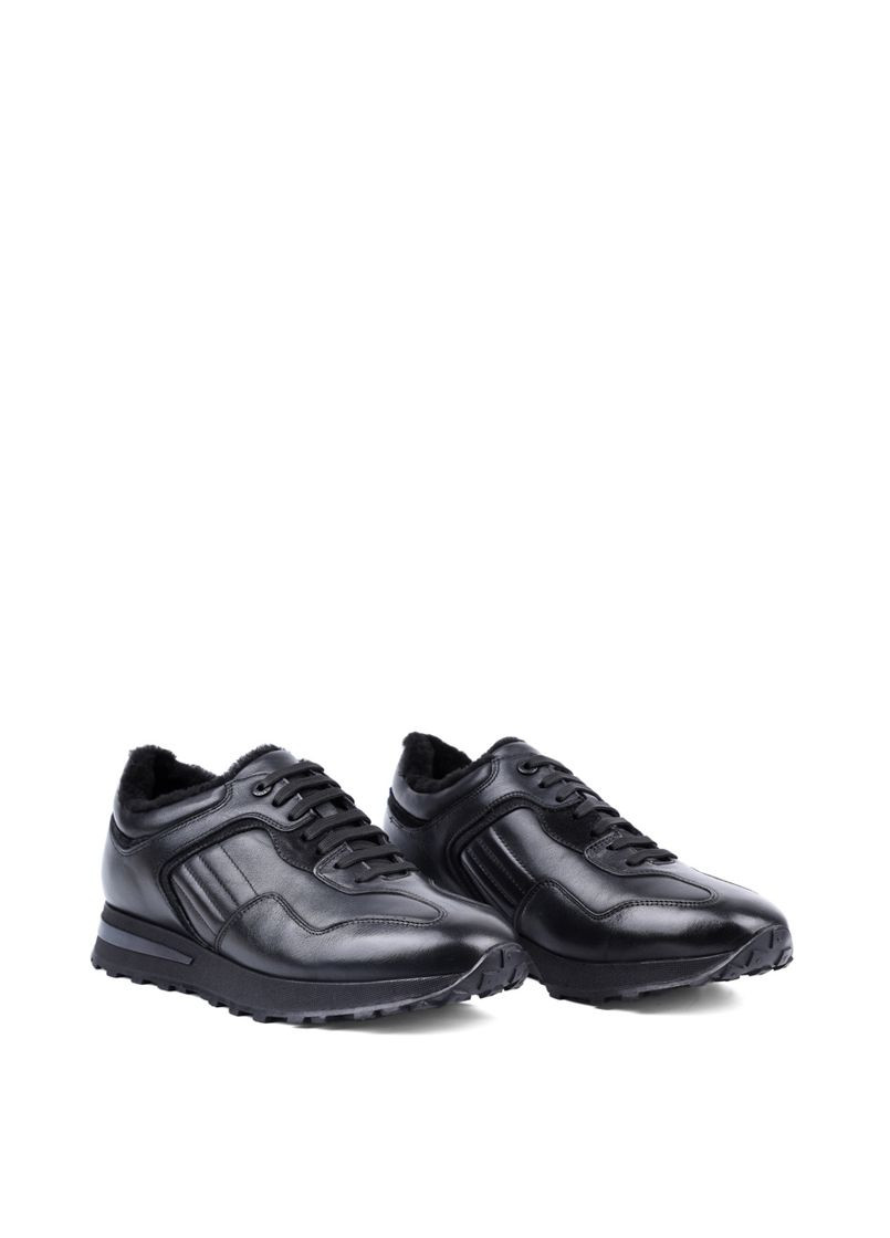 Черные зимние мужские кроссовки mu097a-02-d01/mu5m черный кожа MIRATON