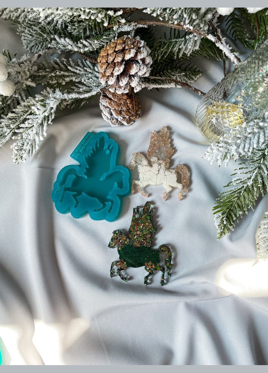 Молд Пегас меньше для новогодних игрушек на елку силиконовая форма для эпоксидной смолы No Brand (370566779)