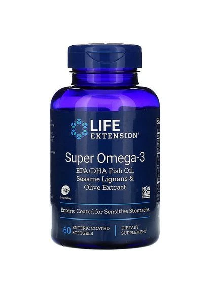 Омега 3 Super Omega-3 60 Softgels LEX-19856 (000002012) Life Extension (377543466)