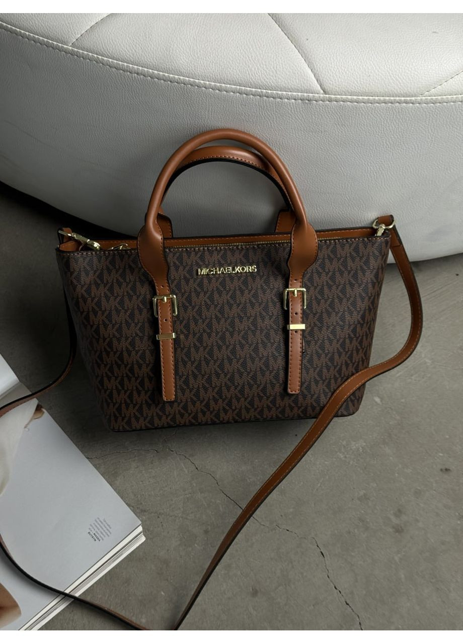 Сумка женская Michael Kors Moore small tote bag коричневый+рыжий No Brand (367047308)