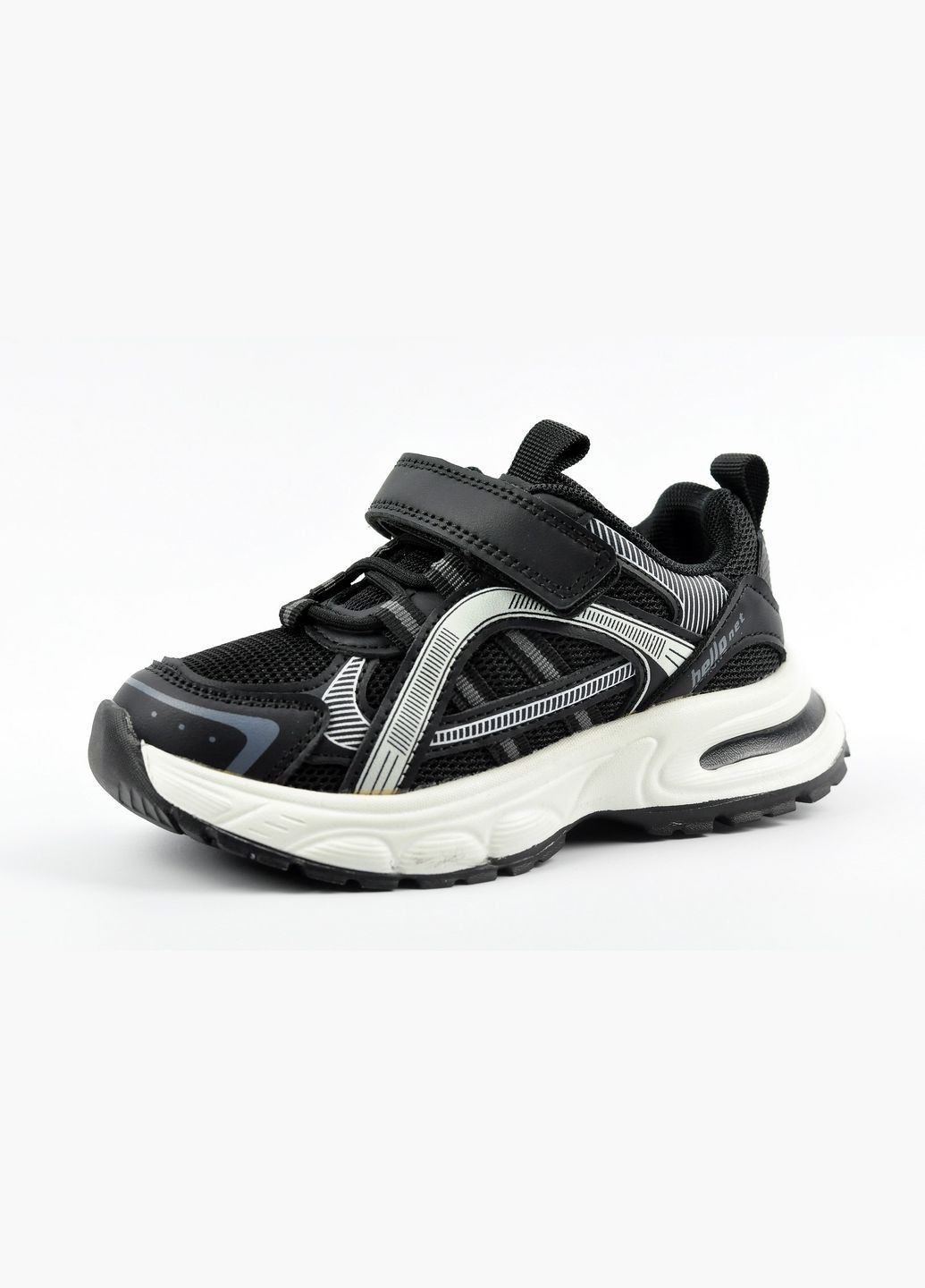 Черно-белые летние детские кроссовки Jong Golf