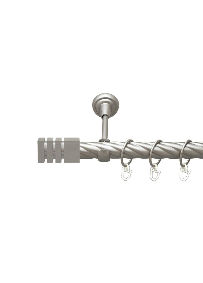 Карниз Акорда металевий однорядний відкритий скручена труба Сатин 25 мм 160 см (00-00026137) ORVIT (300842854)