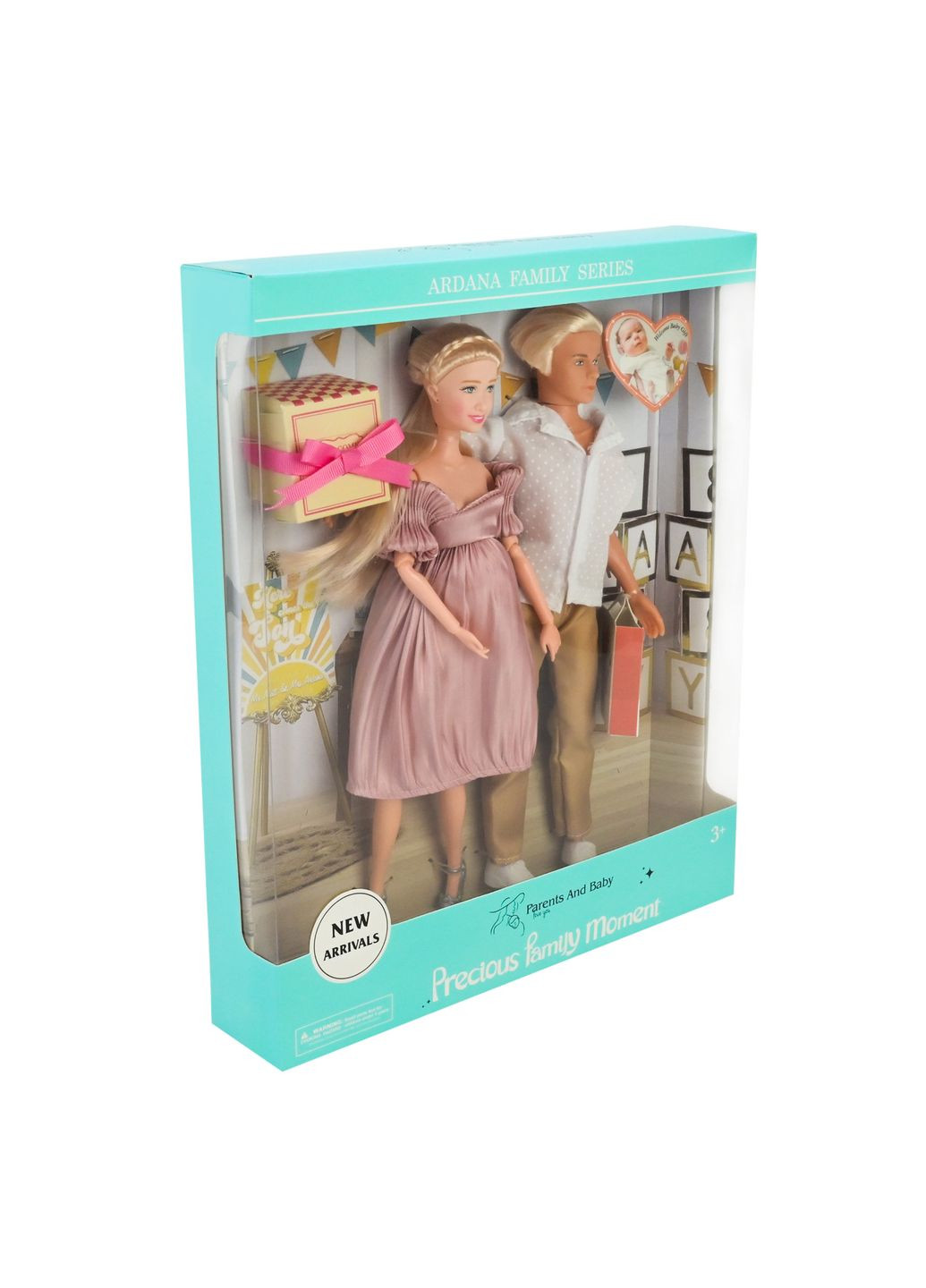 Сімейний набір ляльок: вагітна мама з малюком і тато, аксесуари Ardana в асортименті - No Brand A811A/B (371814090)