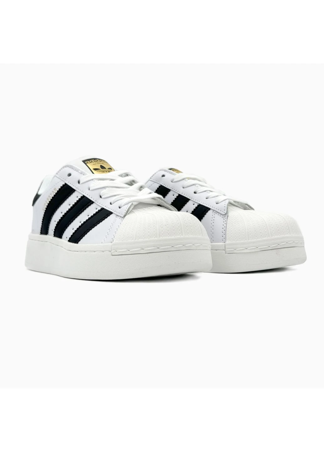 Белые летние кроссовки adidas superstar xlg white адидас суперстар No Brand