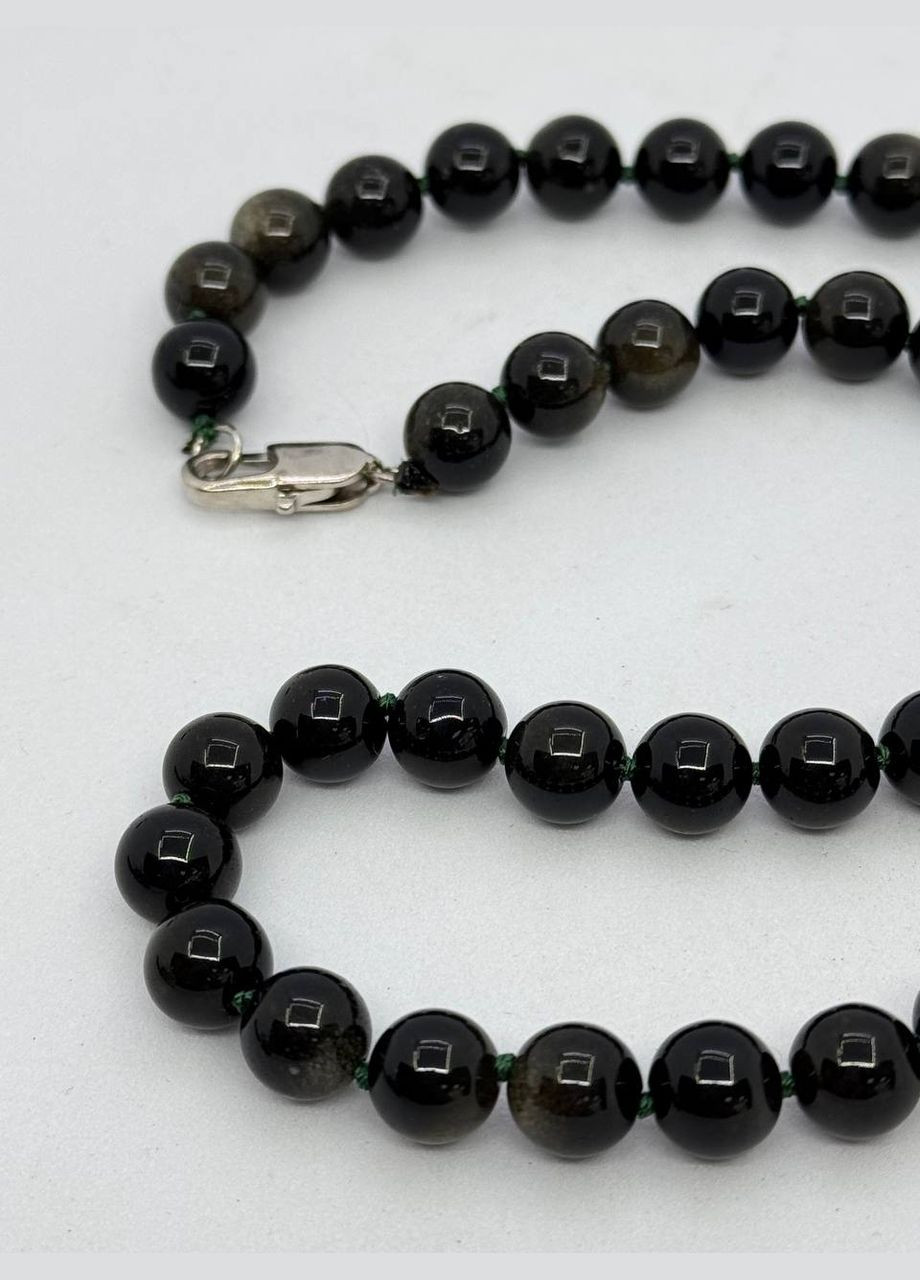 Ожерелье из обсидиана 44 см Черный No Brand (335249207)