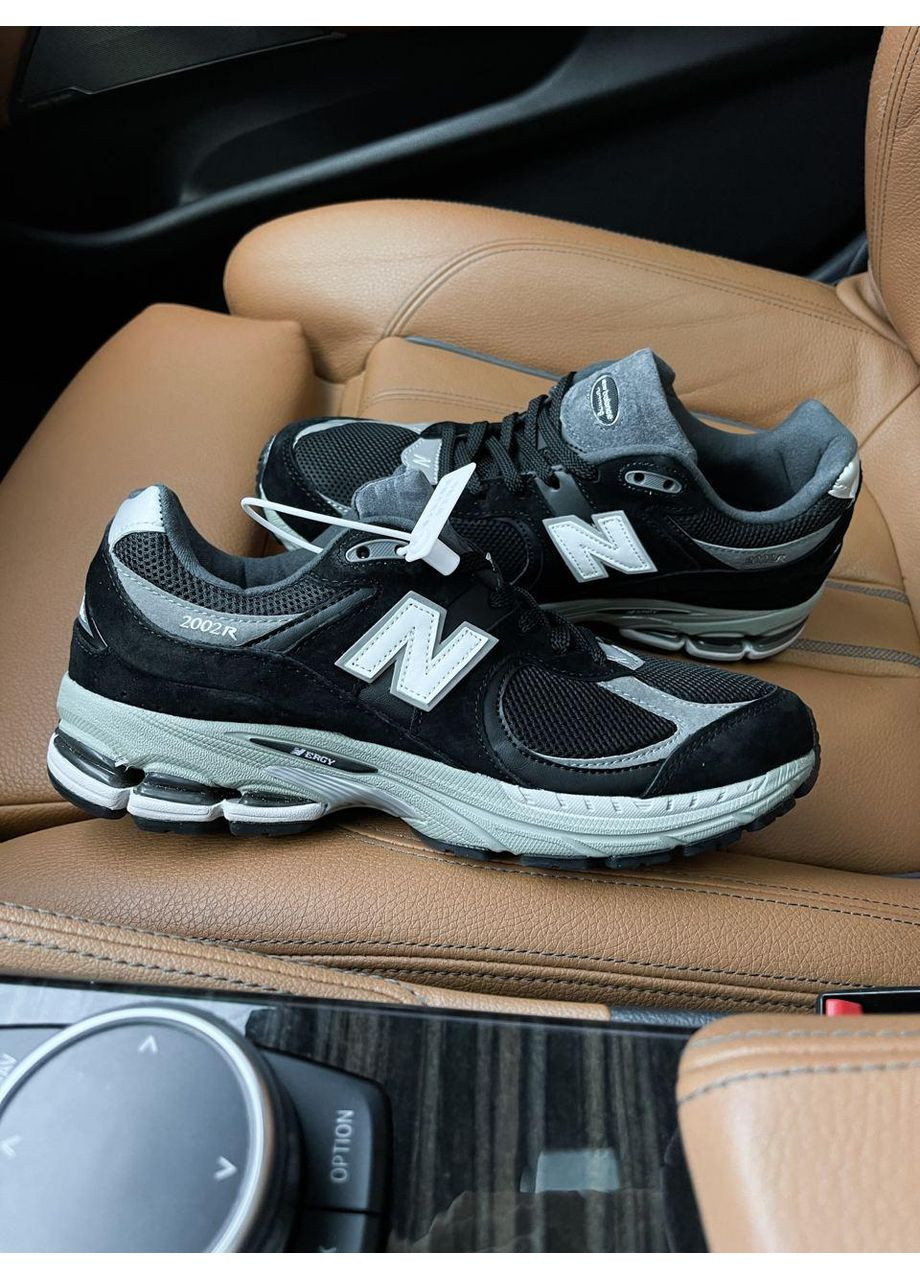 Чорні Осінні кросівки чоловічі new balance 2002r black white нью беланс 2002r No Brand