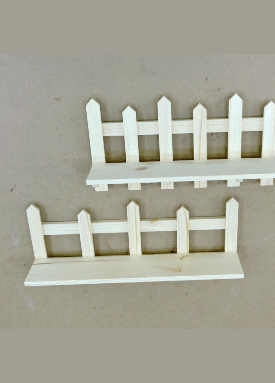 Полиця настінна для квітів з дерева Сорокаба 60-90 бланже (ЦВС-60905101) No Brand (328227409)