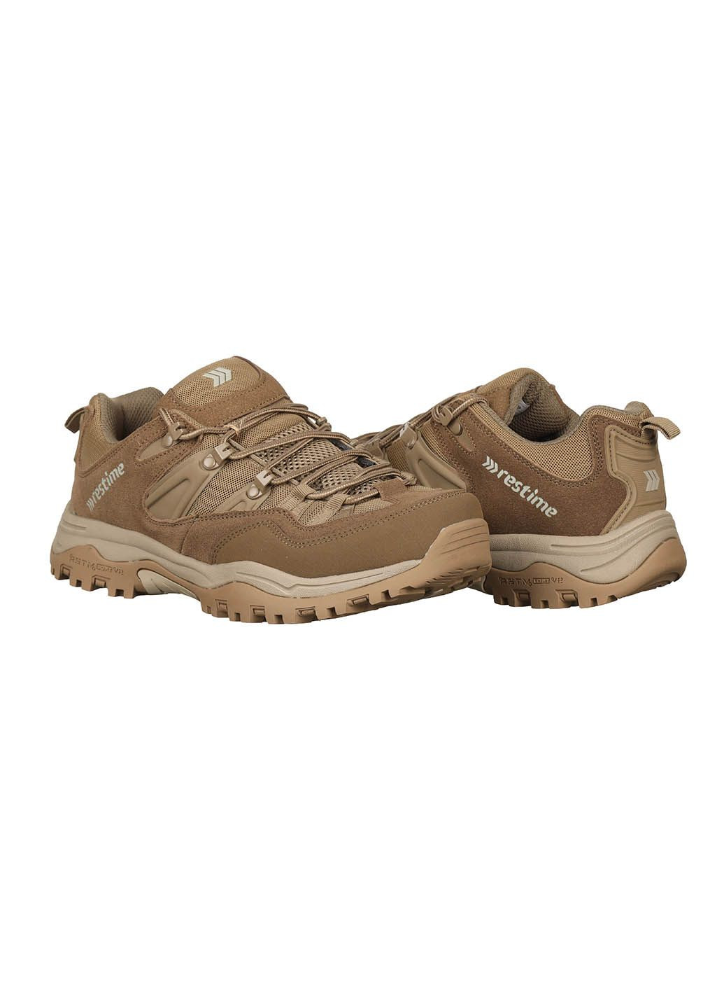 Коричневые зимние мужские кроссовки из текстиля повседневные Restime