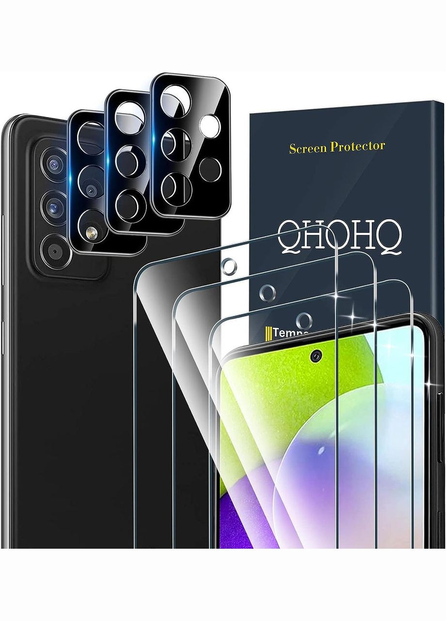Набор защитного стекла для Samsung Galaxy A72 5G 3 для экрана, 3 для камеры No Brand (301854237)