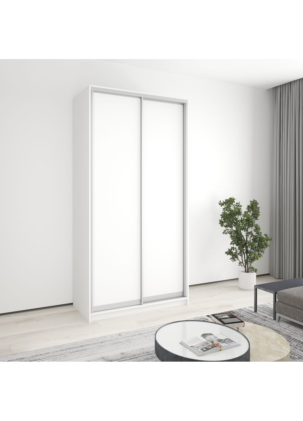 Шкаф-купе двухдверный Стандарт AL 2ДСП 120x60x240 см (MBS-3602) MebelStar (362373637)