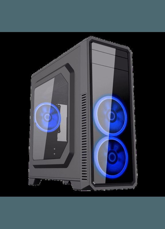 Корпус G561 Black, без БЖ, Midi Tower, ATX / Micro ATX / Mini ITX, 1хUSB 3.0, 2хUSB 2.0, 3x120 мм LED, 424x200x452 мм GameMax (314778744)
