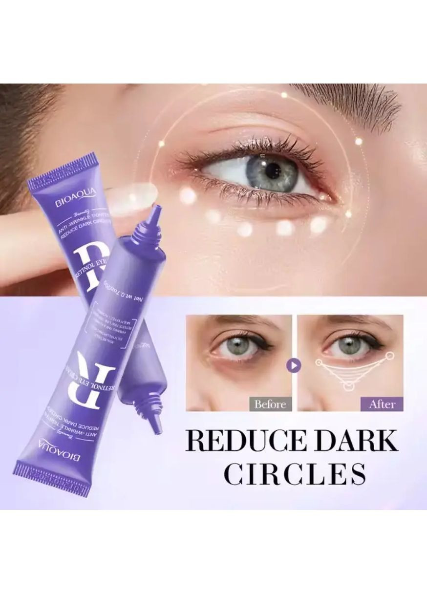 Retinol Eye Cream — крем для шкіри навколо очей з ретинолом і гіалуроном, антивіковий зволожуючий 20 г Bioaqua (362588604)