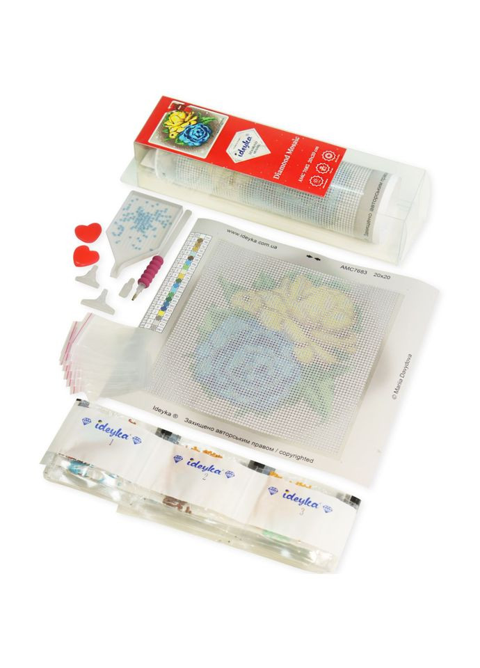 Алмазна мозаїка без підрамника "Квітковий куточок" Ідейка AMC8056 30х40 см No Brand (326840744)