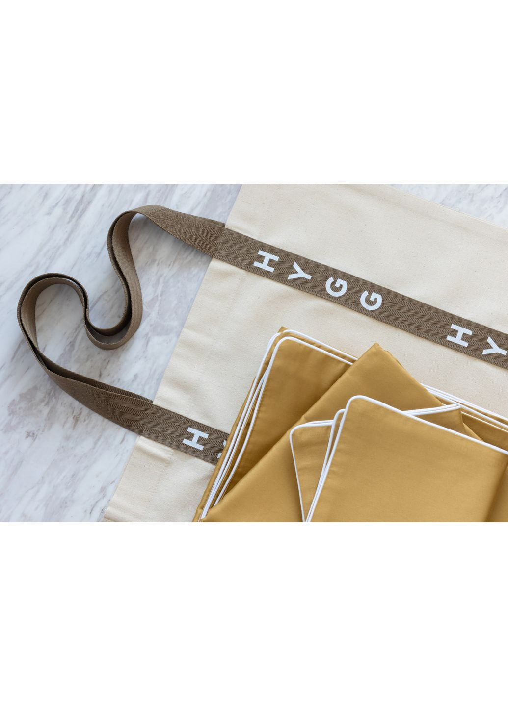 Комплект євро постiльної бiлизни з кантом HYGG (368830819)