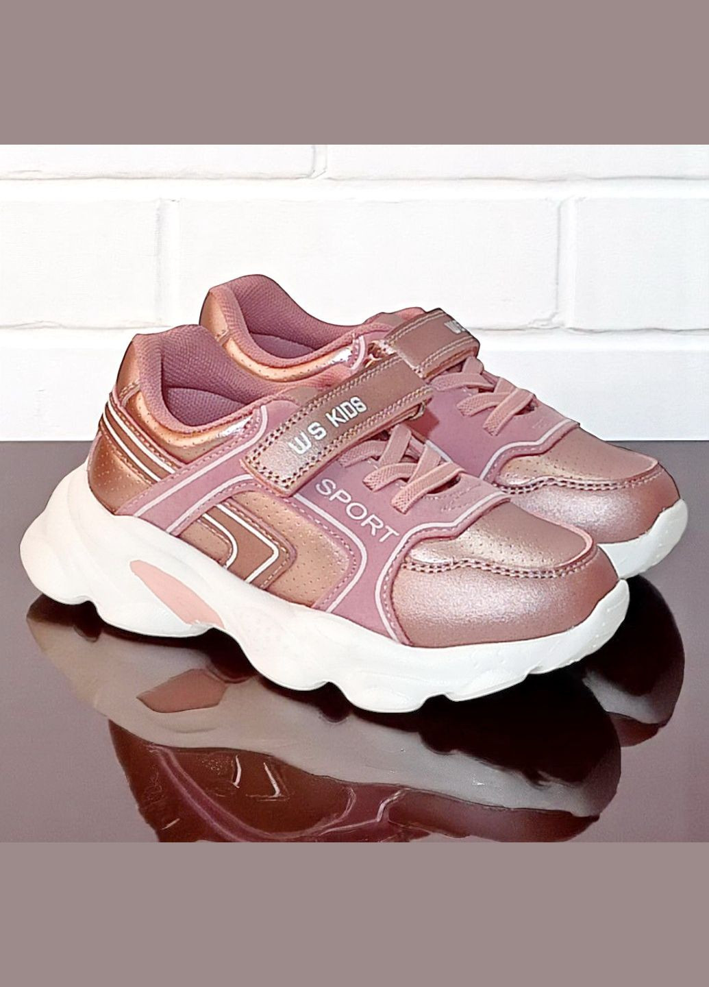 Рожеві осінні ортопедичні кросівки на липучках для дівчинки вістеп Weestep