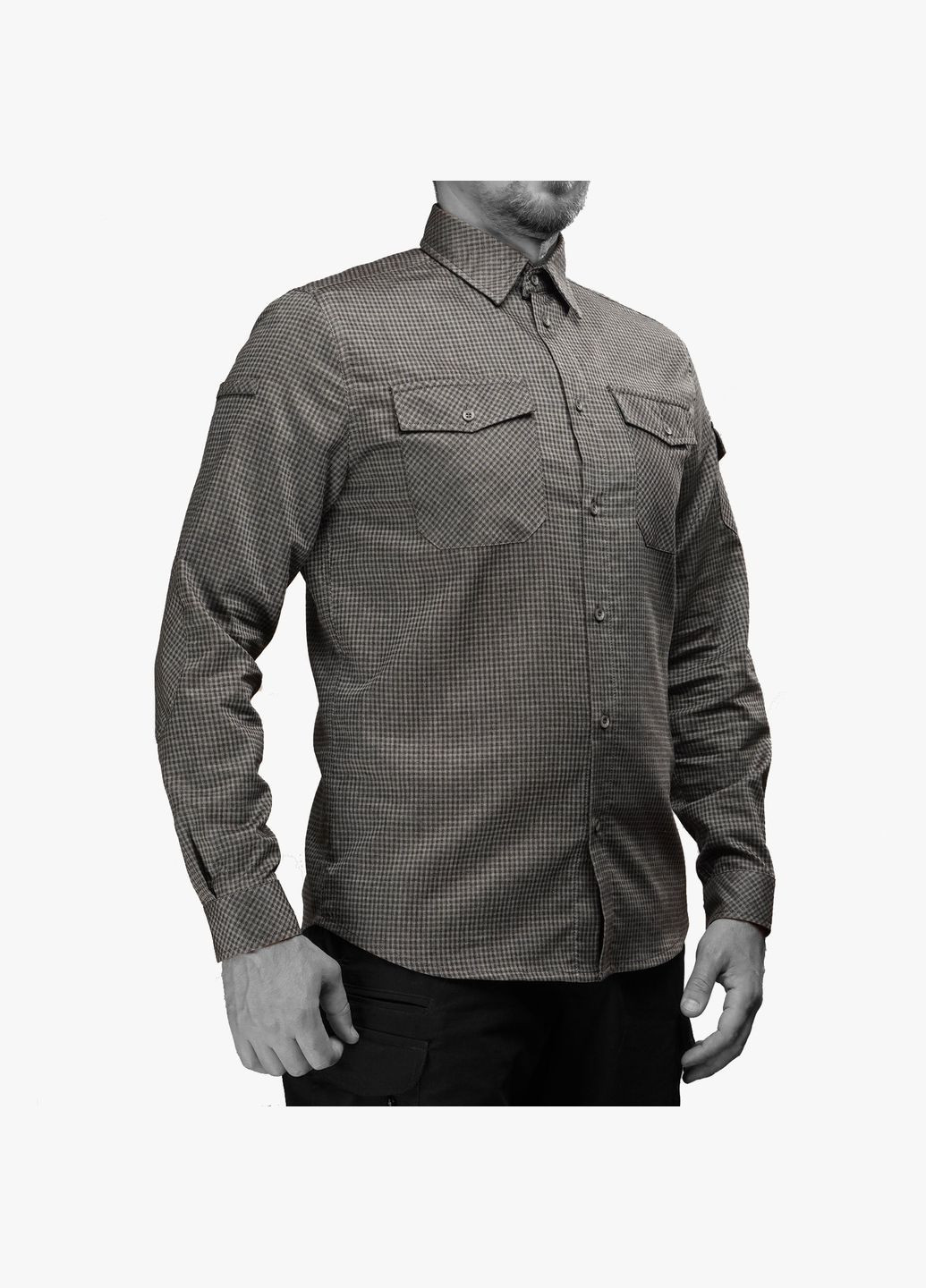 Сорочка Plaid в клітинку Сіра | UATAC (316086376)