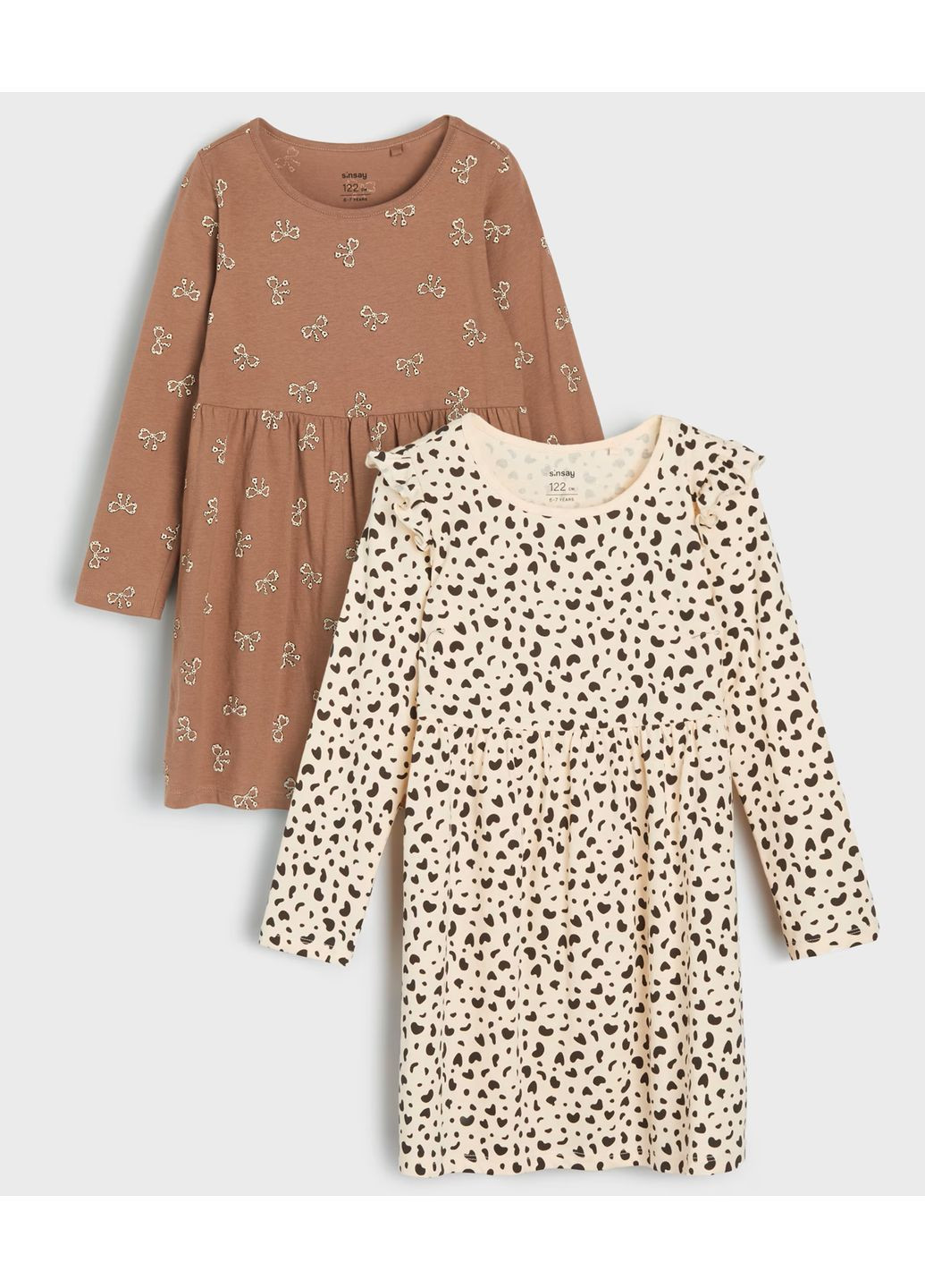 Бежева комплект суконь 2 шт. для дівчинки Sinsay (366666544)