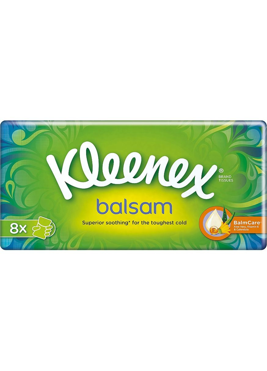 Бумажные носовые платки "Бальзам", 8х9шт 8x9шт (192923-52711) Kleenex (368656212)