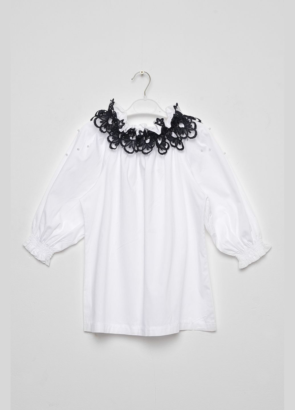 Блуза підліткова для дівчинки білого кольору Let's Shop (304121728)