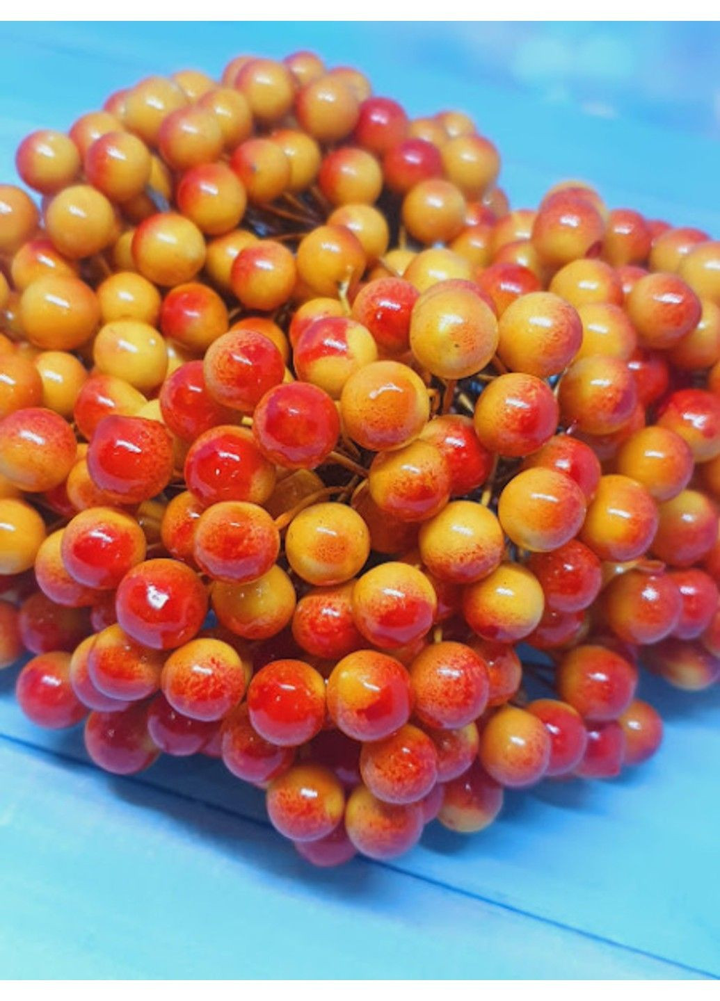 Калина лакова 12 мм, колір-червоно-жовтий, букет No Brand (303429030)