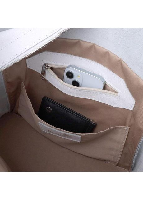 Сумка шоппер женская из натуральной кожи на плечо средняя Белый 39097 Shvigel (353302634)