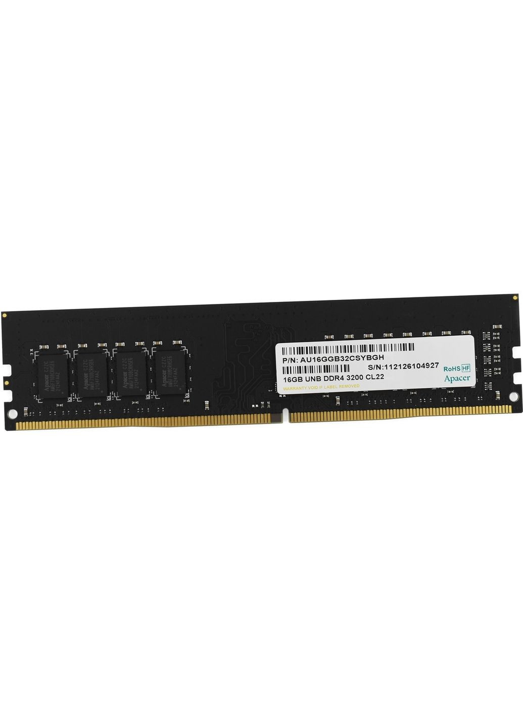 Оперативна пам'ять DDR4 16 GB 3200 MHz 1 планка EL.16G21.GSH Apacer (280877088)