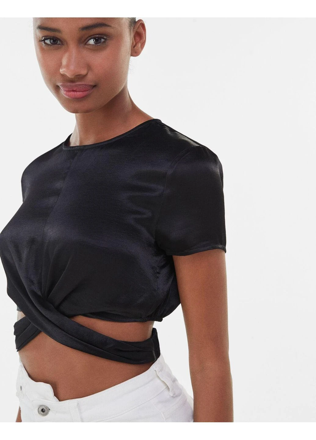 Топ літо,чорний, Bershka (395005428)