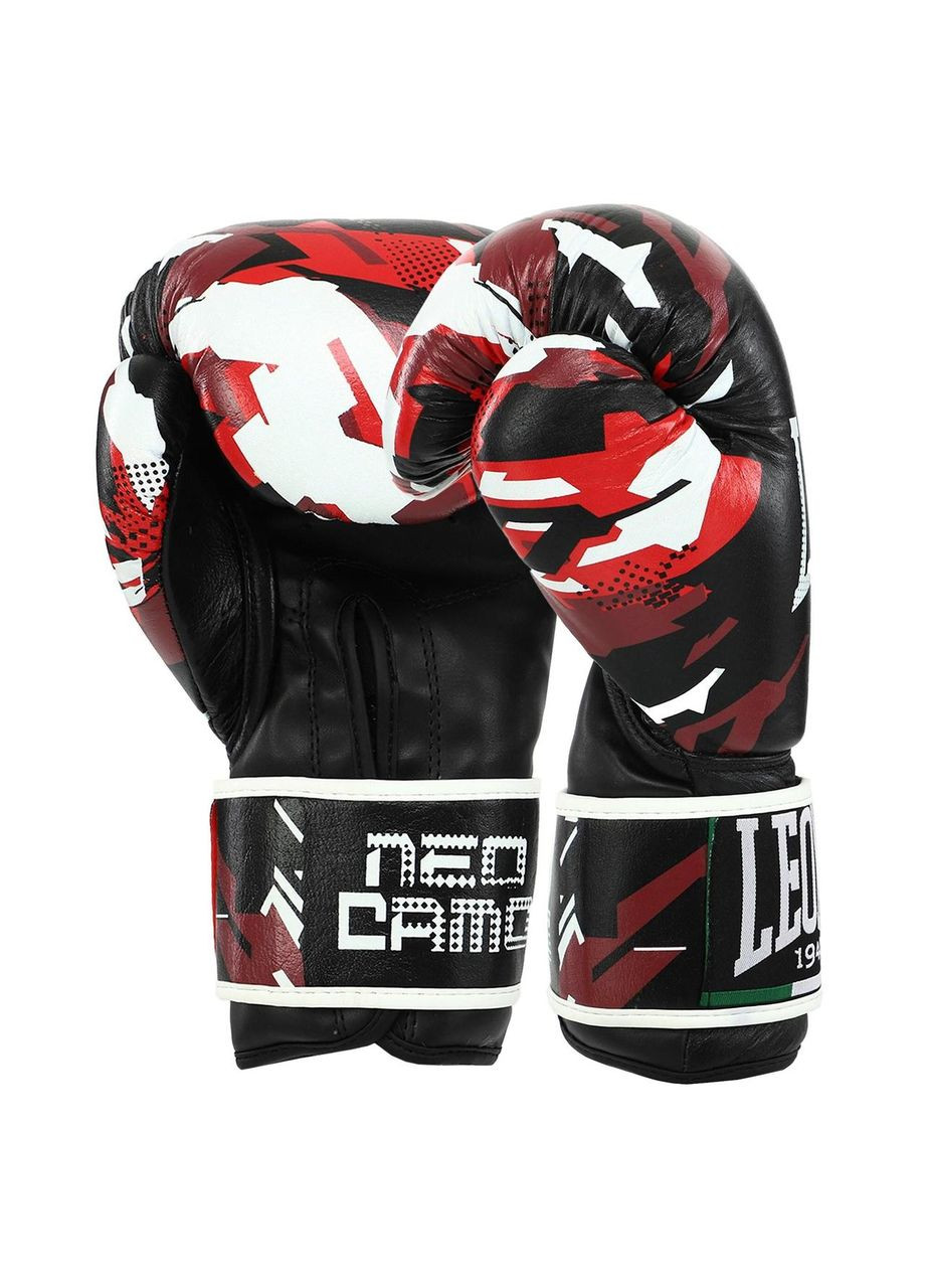 Боксерські рукавички BO-3889 унцій Червоний камуфляж Leone (326784429)