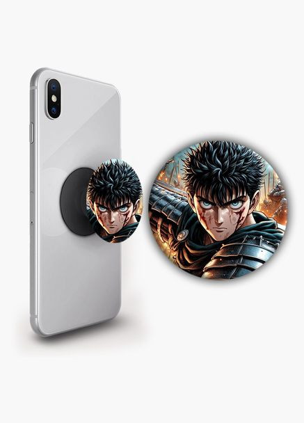 Держатель для телефона PopSockets Аниме Берсерк #015 Черный No Brand (304503725)