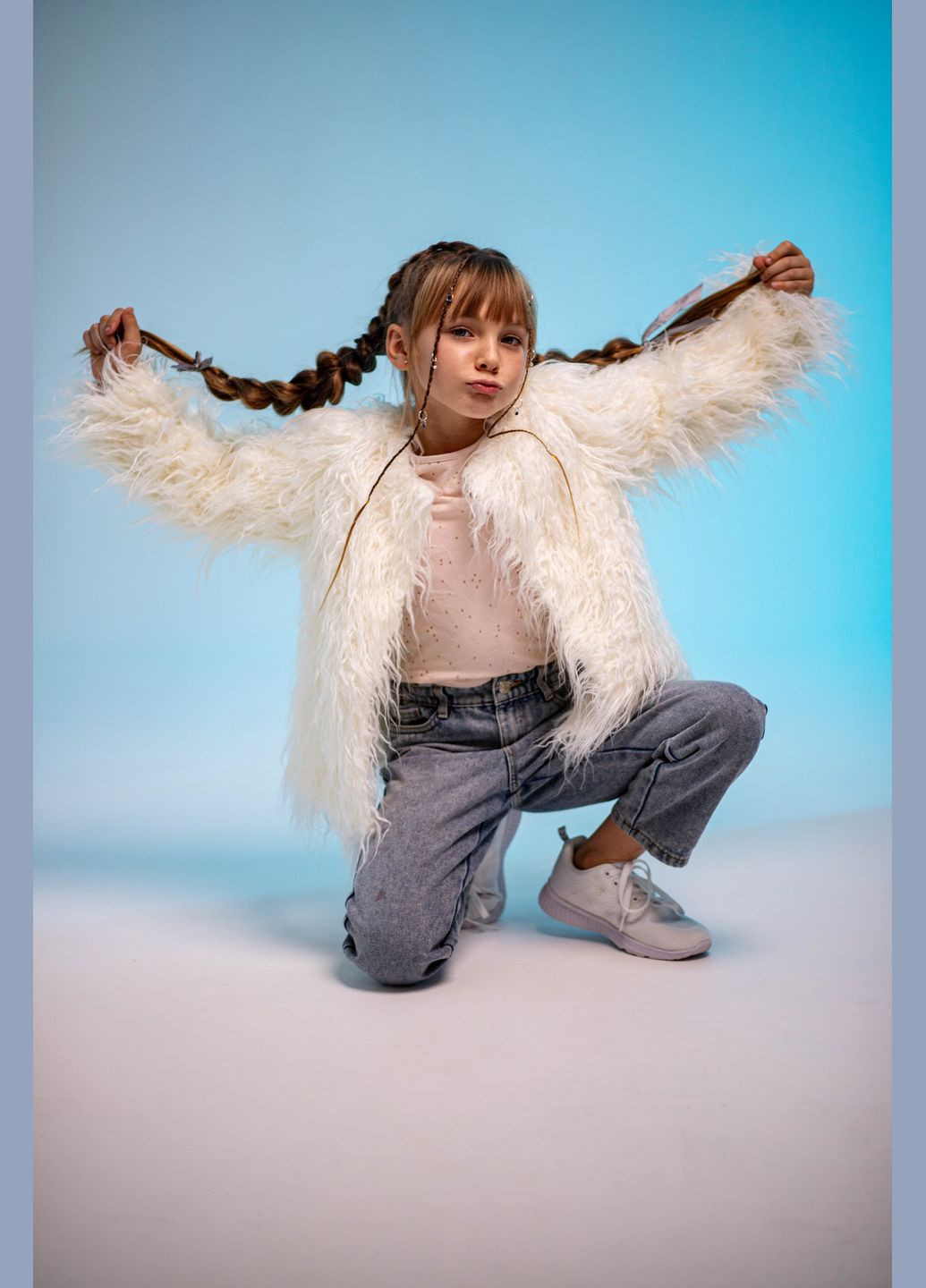 Хутряна куртка, дитяча шуба з еко хутра, штучного хутра лама No Brand (307163800)