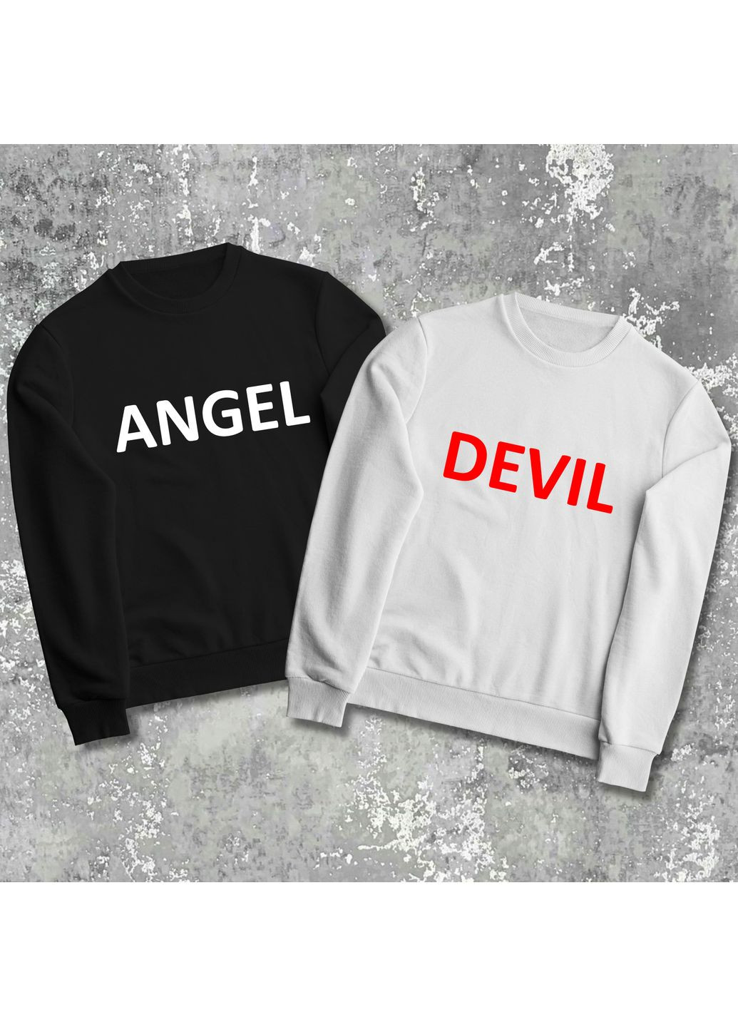 Парные свитшоты с принтом - Angel|Devil! Hand Made (361264632)