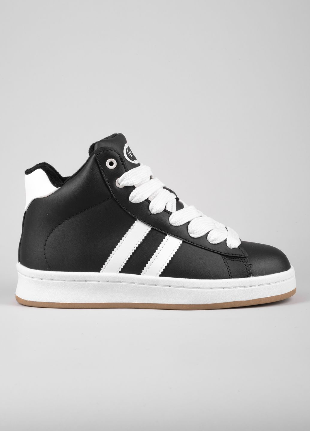 Чорні кеди жіночі hb940-3 чорні високі шкіряні зимові 344795 Power