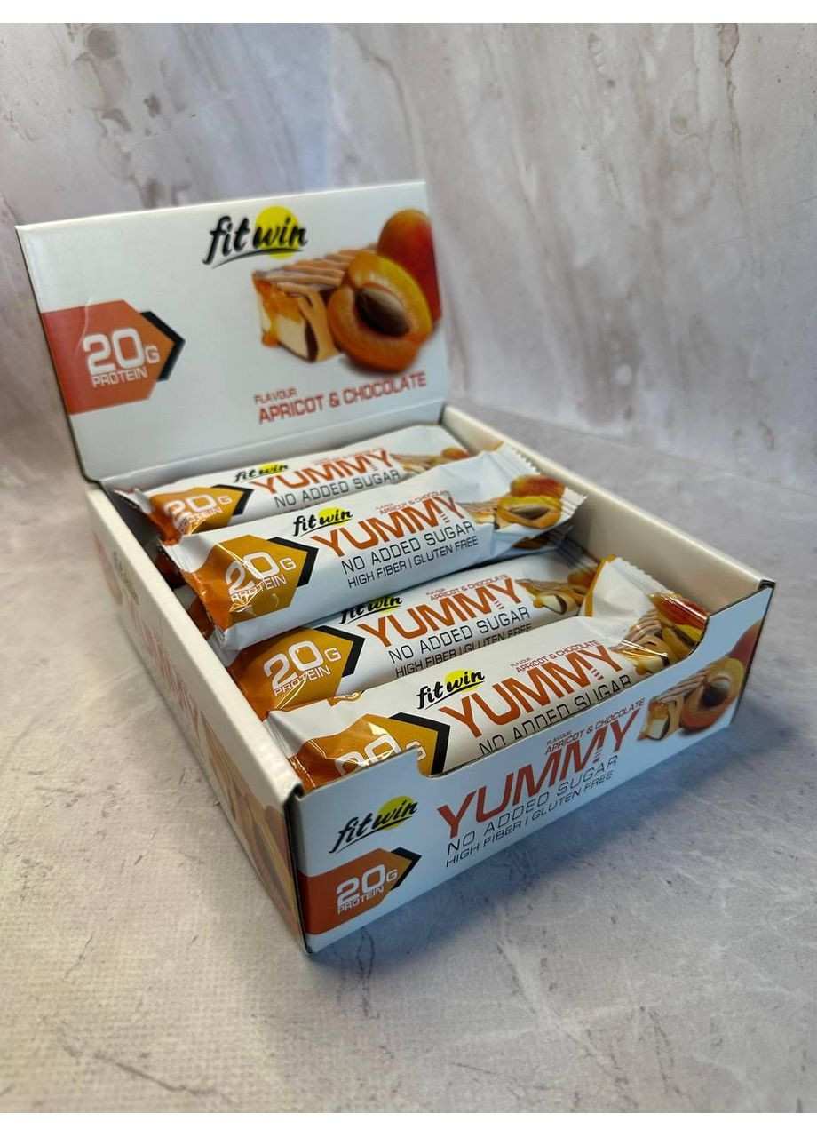 Батончик YummY FitWin абрикос и шоколад без сахара, 55 г No Brand (365820432)