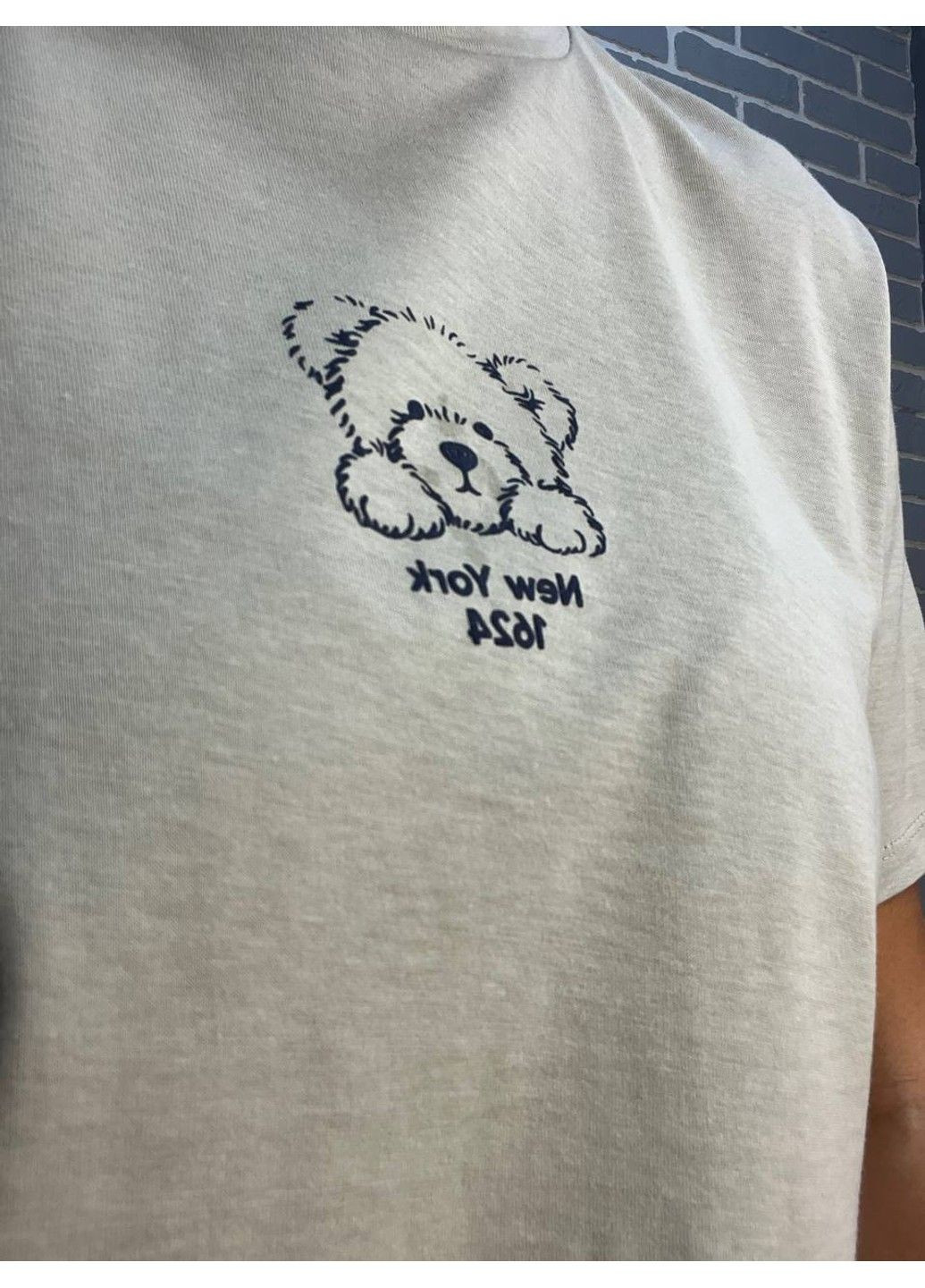 Футболка женская Pepper Mint AF24-23 принт медвежонок впереди Pepper&Mint - (304062706)