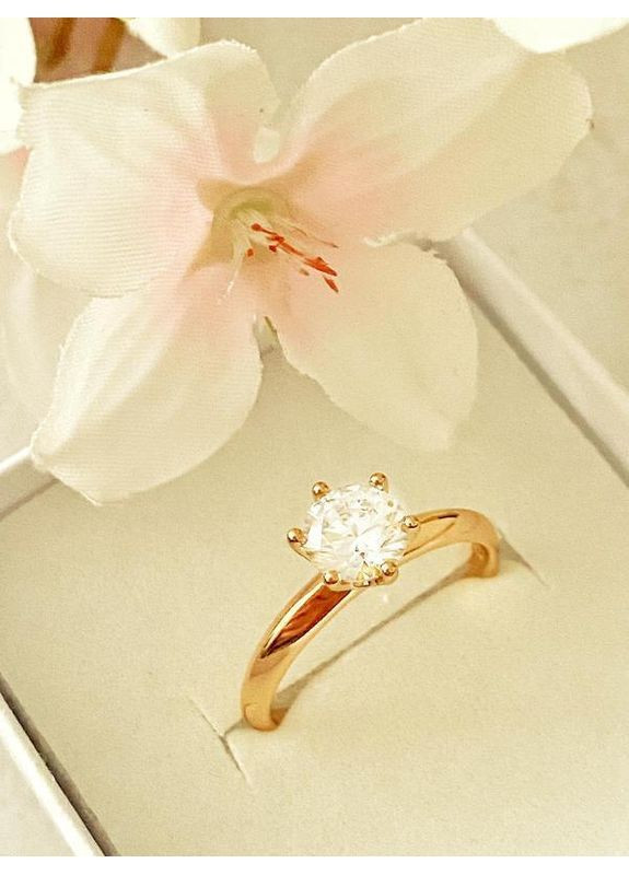 Позолочені Сережки-гвоздики + Кільце р.15, 16, 17, 18, 19, 20. Позолота No Brand (364502951)