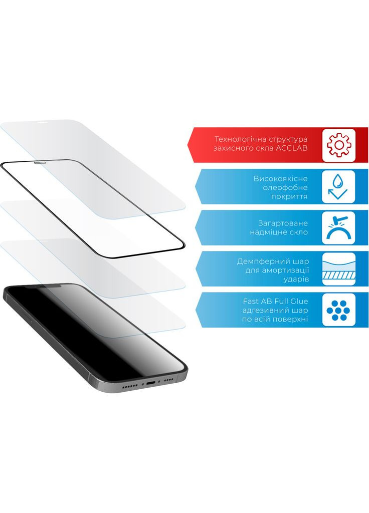 Стекло защитное (m319643) ACCLAB Full Glue Apple iPhone 14 Pro Max (367065448)
