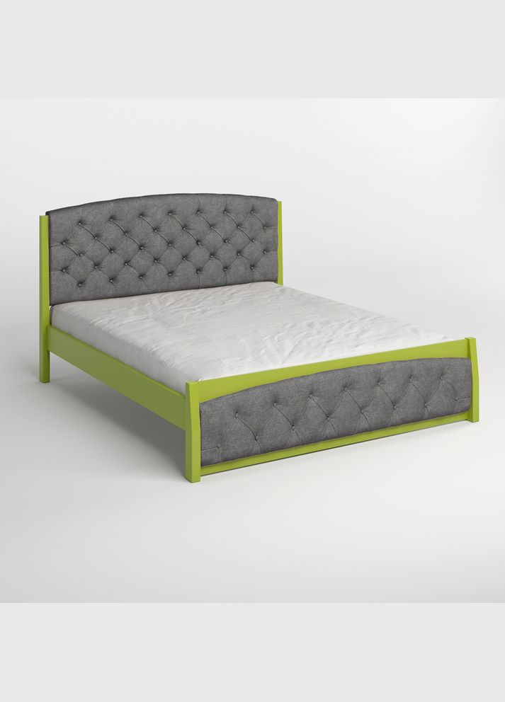 Двоспальне дерев'яне ліжко Мехіко (S3050G70Y)/Аляска 93 (Сірий) 180х190 см (MBG-12343) Mebigrand (368281319)