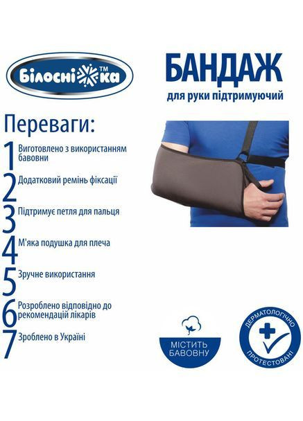 Бандаж для руки підтримувальний з фіксатором No Brand Perfect (369176369)