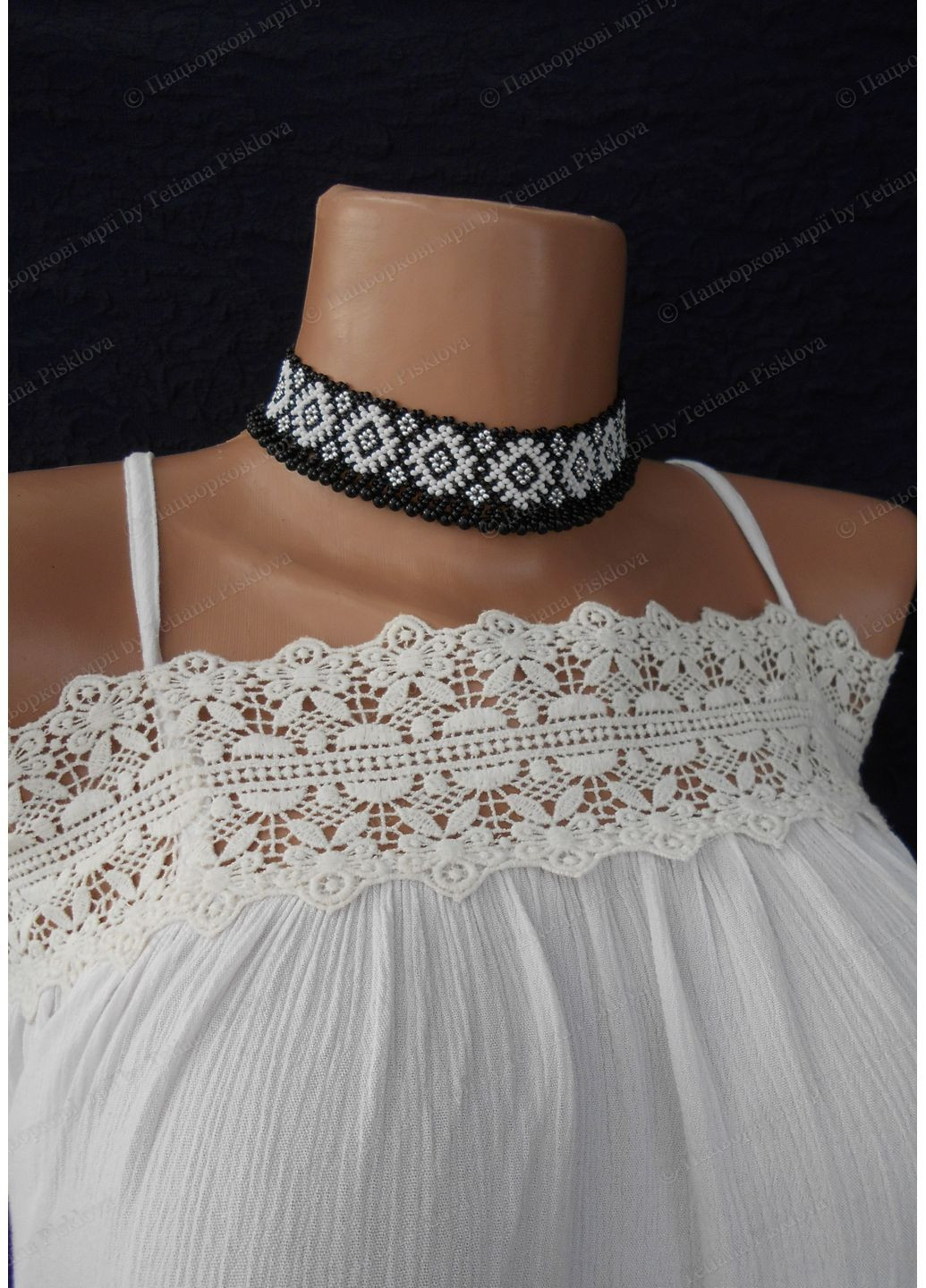 Крестьянка черная с белыми ромбами Пацьоркові мрії (369725122)