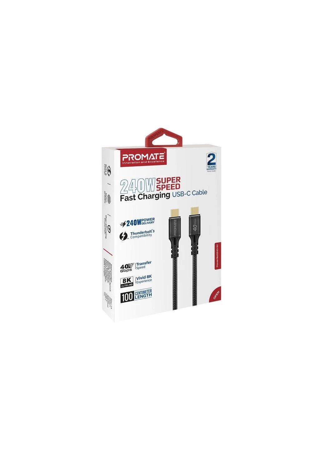 Дата кабель (ek19671) Promate USB-C to USB-C 1.0m (391781697)